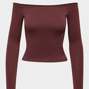 NWOT Aritzia Off the Shoulder Cropped Longsleeve